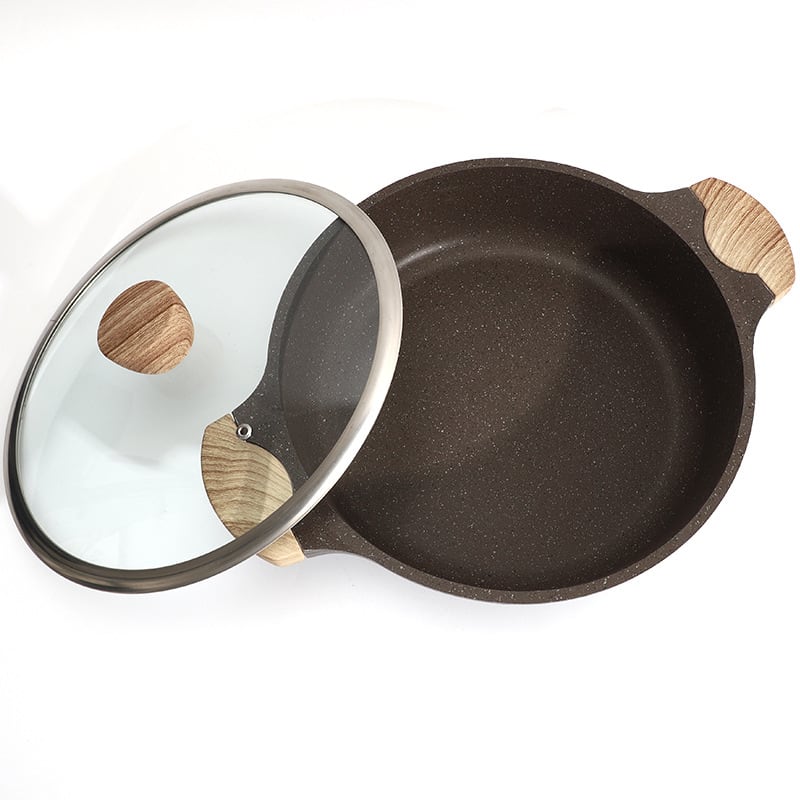 Medical Stone Non-stick Pan Mandarin Duck Hot Pot Thickened Glass Cover Handle Binaural Medical Stone Pot Gas Induction Cooker Universal view 11