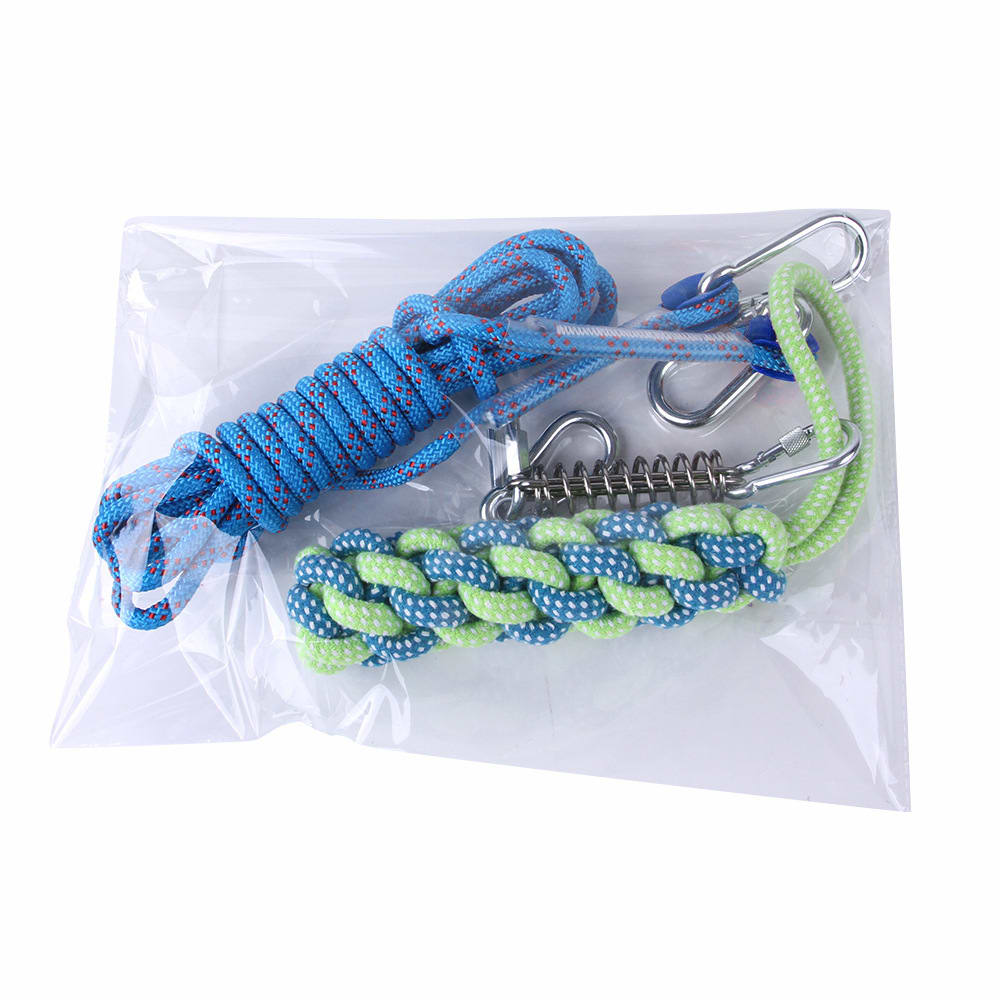 Outdoor Funny Dog Toy Stainless Steel Spring Suspension Cotton String Households Outdoor Toy Training view 8