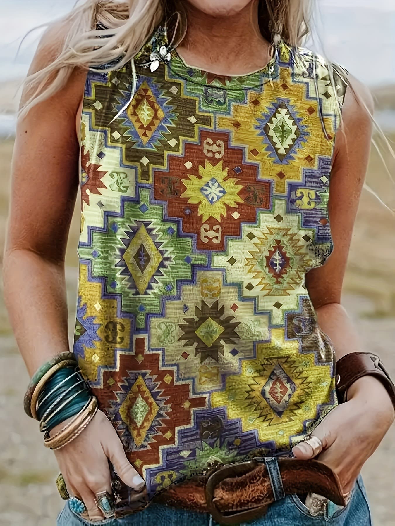 Women's Vest Women's Western Style Summer Digital view 15