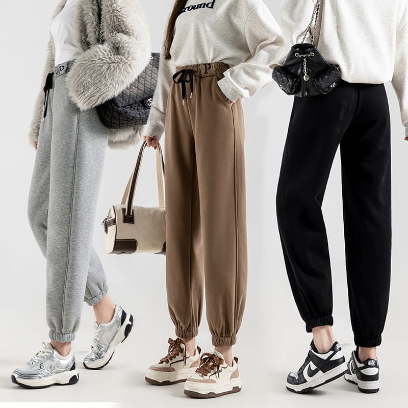 Fleece-lined Casual Harem Pants For Women view 10