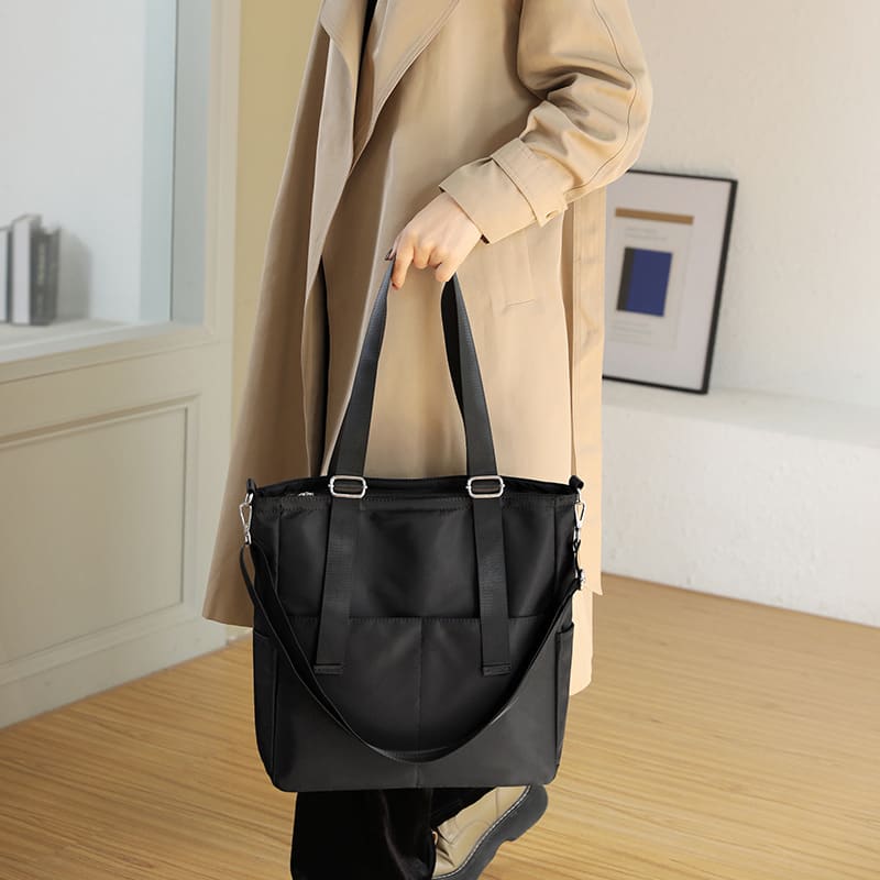 Oxford Cloth Shoulder Bag Large Capacity Casual Tote Bag view 3