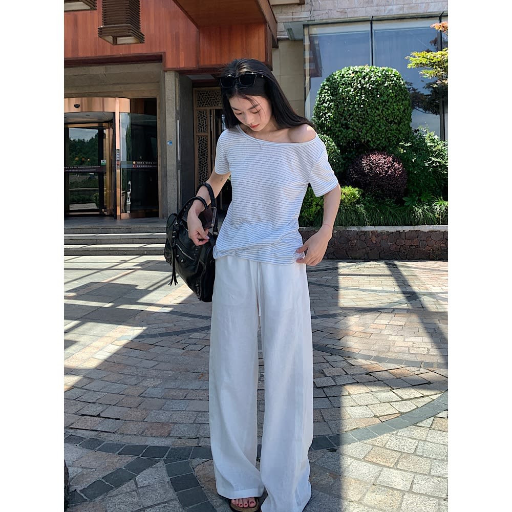 Loose Slimming And All-matching Casual Wide-leg Pants view 5