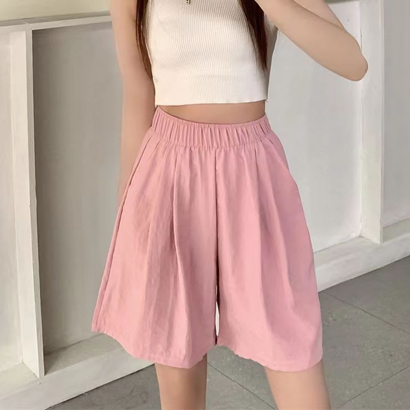 Summer Thin Loose High Waist Casual Japanese Shorts view 9
