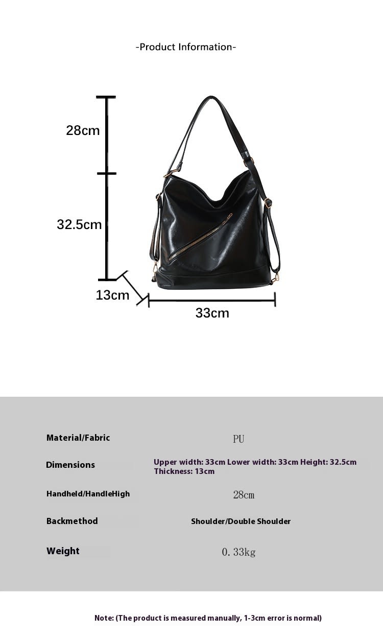 Retro Commuter Texture Large Capacity Korean Style Messenger Bag view 12