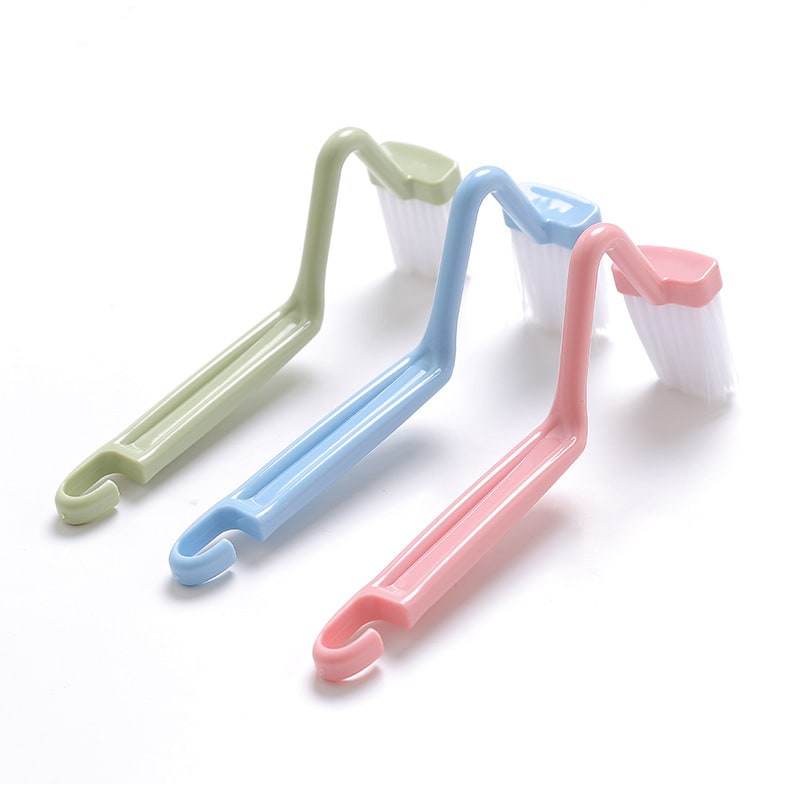 Curved Toilet Brush Gap Cleaning Tool Bathroom Accessory Long Handle Wall Mounted Toilet Soft Bristle Brush Plastic Durable view 8