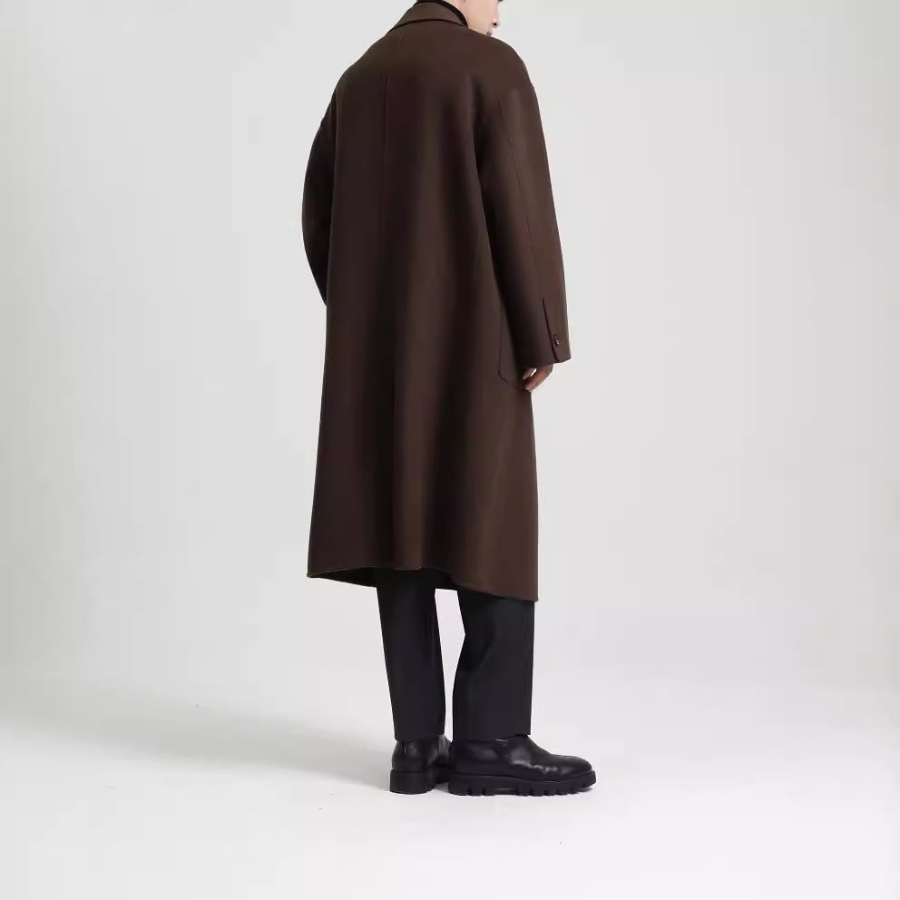 Long Double-faced Woolen Goods Wool Overcoat Men view 5