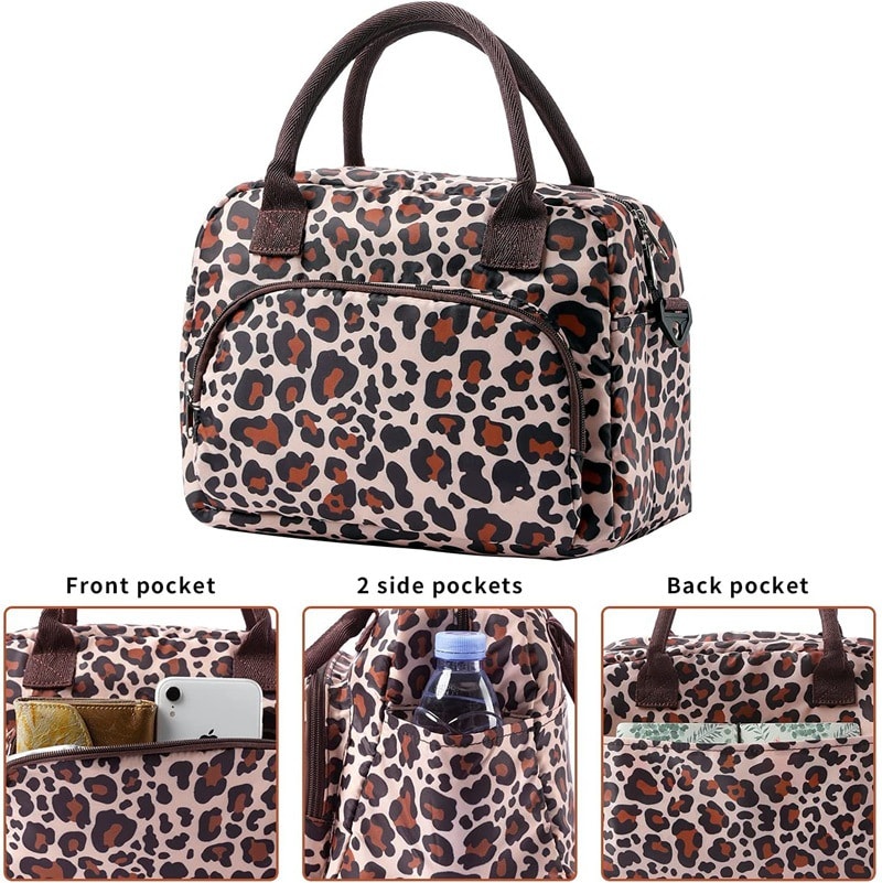 Oxford Cloth Insulation Portable Lunch Bag Outdoor view 2