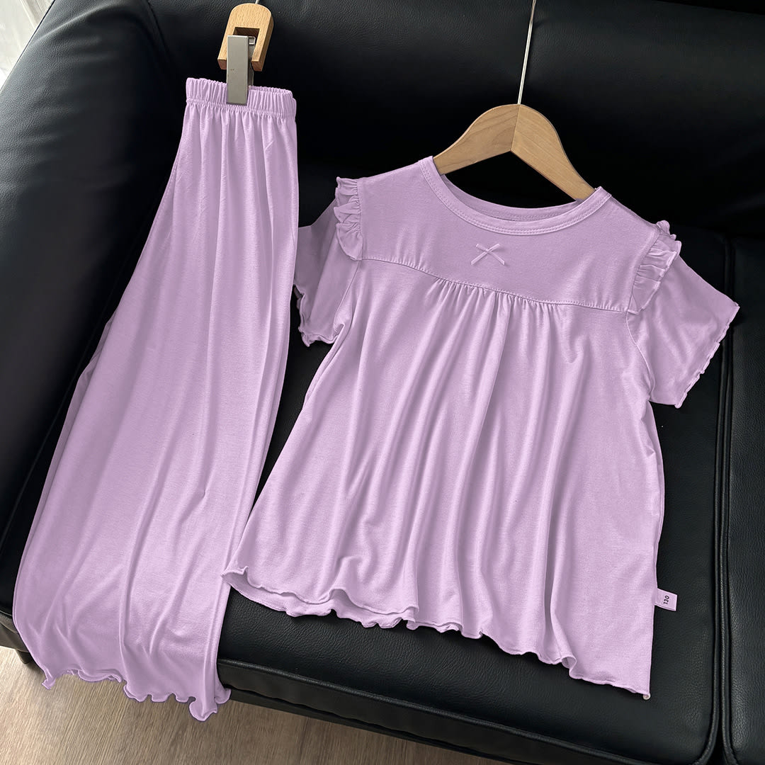 Girls' Short Sleeve Pajamas Homewear Suit view 2