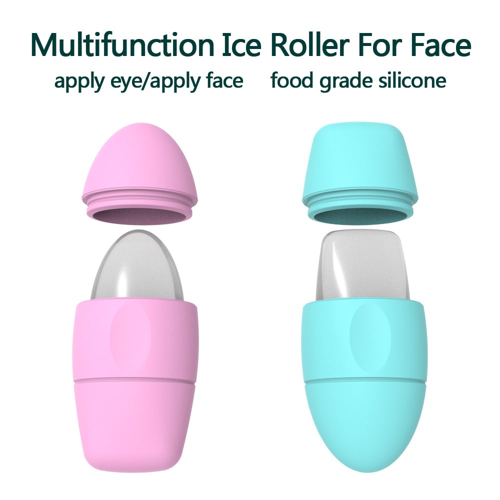 Silicone Ice Face Roller Contour Shrink Pores Remove Dark Circles Massage Skin Beauty Facial Roller For Eyes Neck Skin Care Tool view 17