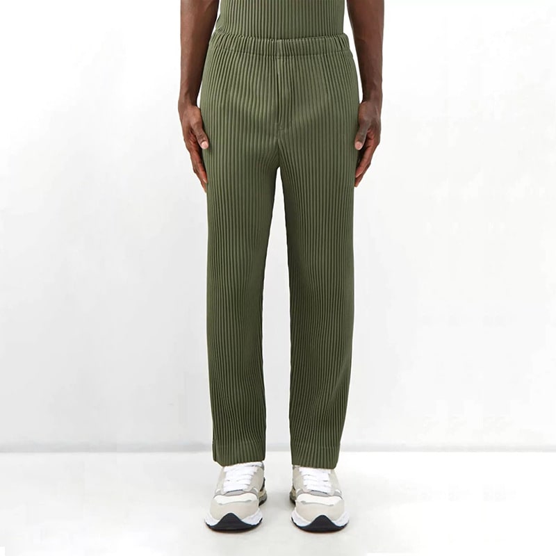 Draping Effect Straight Loose Wide Leg Casual Trousers view 3