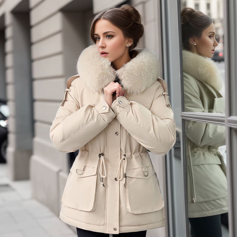 Women's Clothing Velvet Padded Thickened Coat view 6