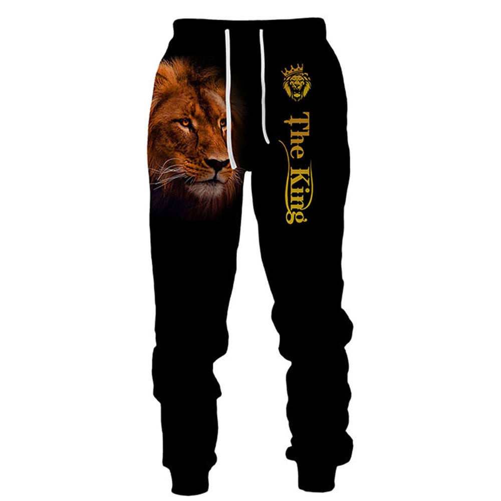Animal Pattern Ankle Banded Pants view 1