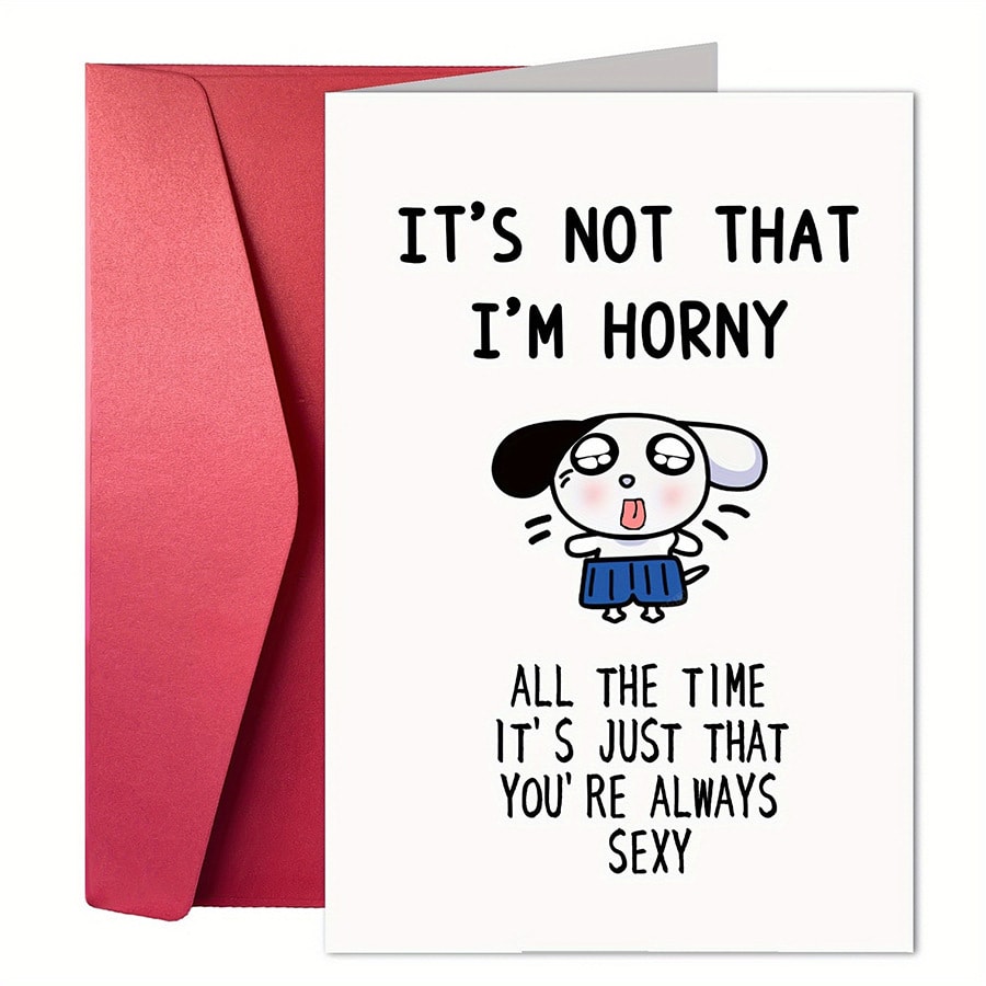 Birthday Greeting Card Funny Greeting Card Funny Text Cartoon Greeting Card view 3