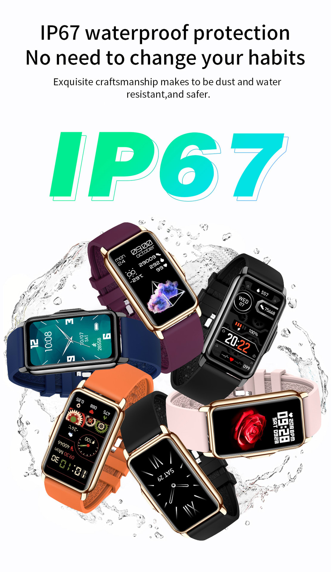 Outdoor Smart Sport Bracelet Multi-functional Health Monitoring Watch Women view 4