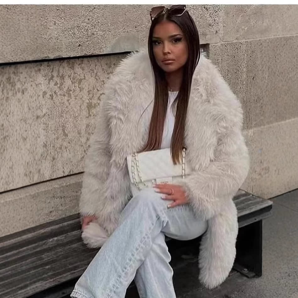 Artificial Fur Warm Coat Thick Coat Women view 7