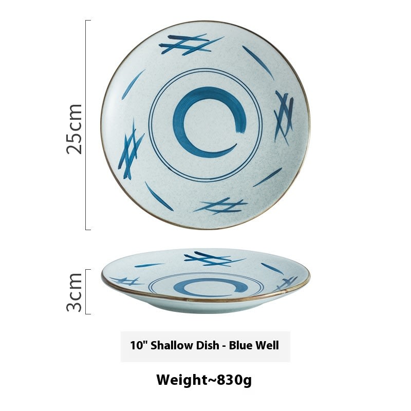 Creative Ceramic Round Shallow Household Western Cuisine Steak Plate view 13