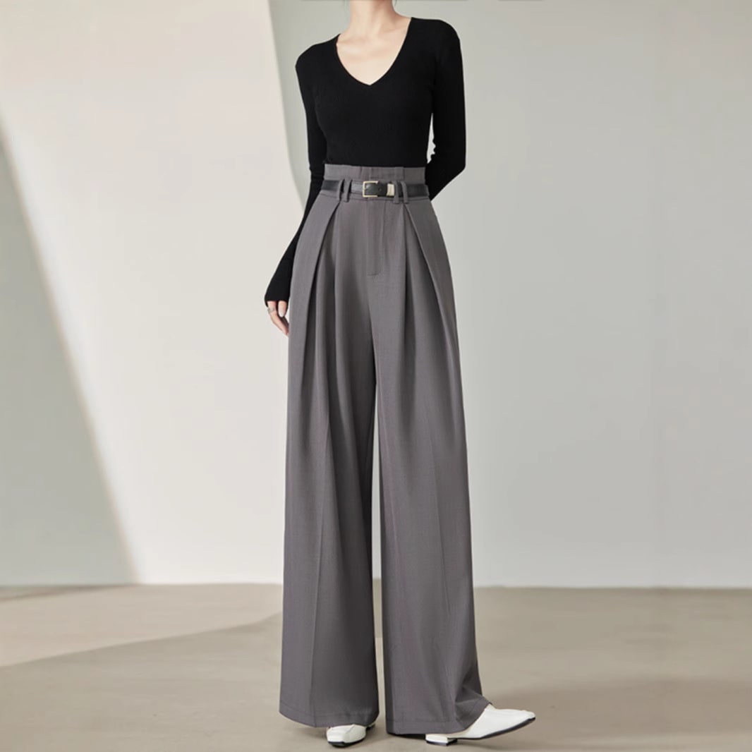 Loose Trousers Wide Leg Women's High Waist Bud-shaped Pants view 3