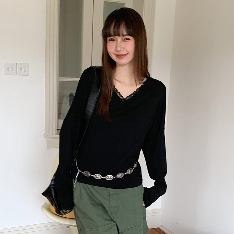 Gentle Inner Wear Can Be Outer Wear Bottoming Shirt view 2