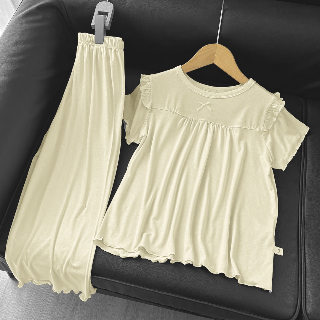 Girls' Short Sleeve Pajamas Homewear Suit view 3