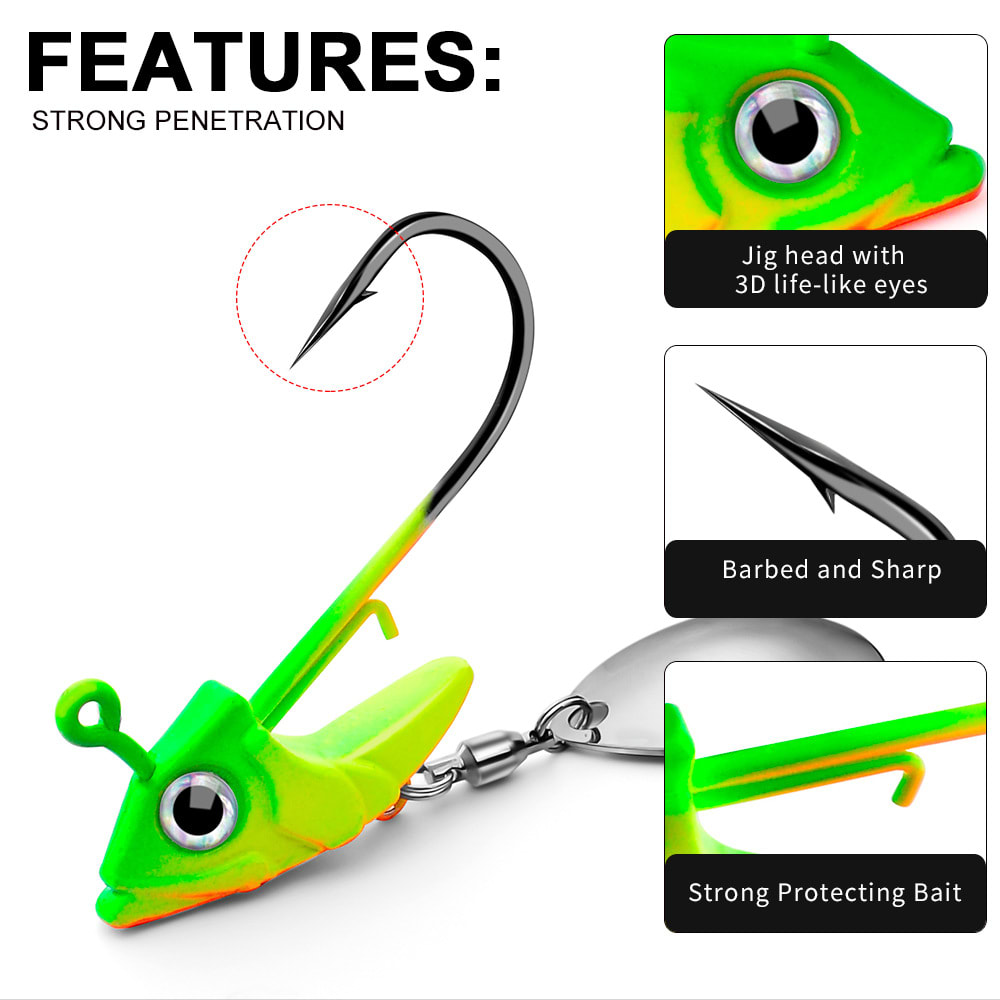 Jig Hook Soft Fish Counterweight Avoid Hanging Bottom Fishing Accessories view 2