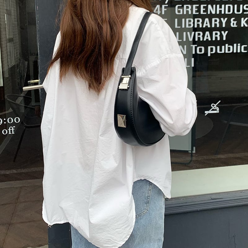 Handbag Crescent Metal Buckle Small Round Bag Women view 22