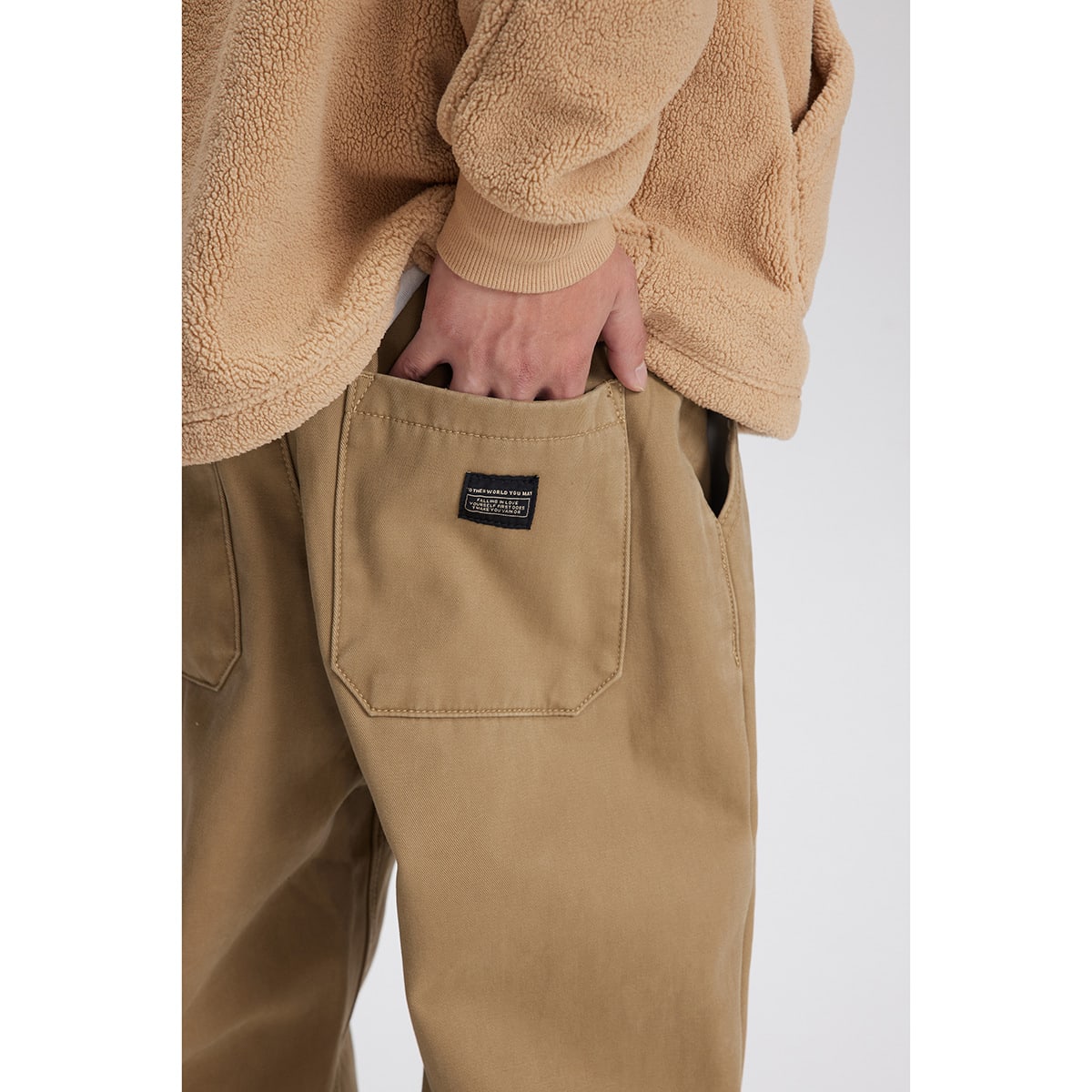 Retro Men's Loose And Warm Casual Pants view 5