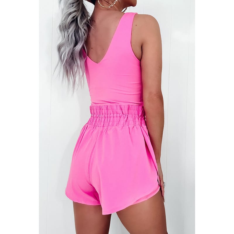 European American Simple Versatile Slim Slimming High Waist Short Shorts view 3