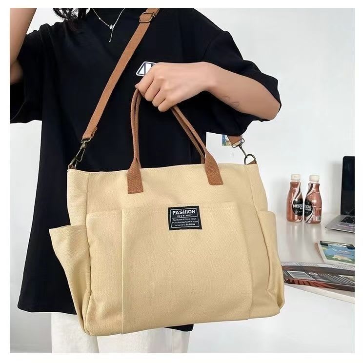 Large Capacity Shoulder Canvas Bag, Commuting Hand Bag view 7