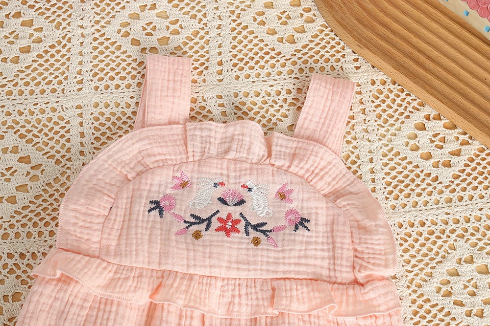 Girls' Sleeveless Sling Thin Bodysuit view 8