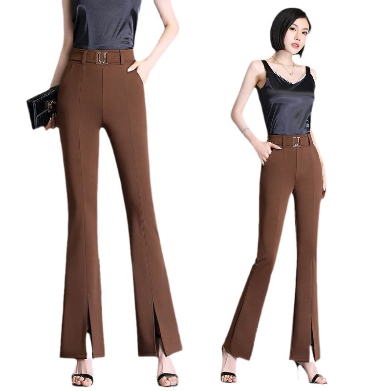 Women's Fashion High Waist Slimming Bell-bottom Pants view 5