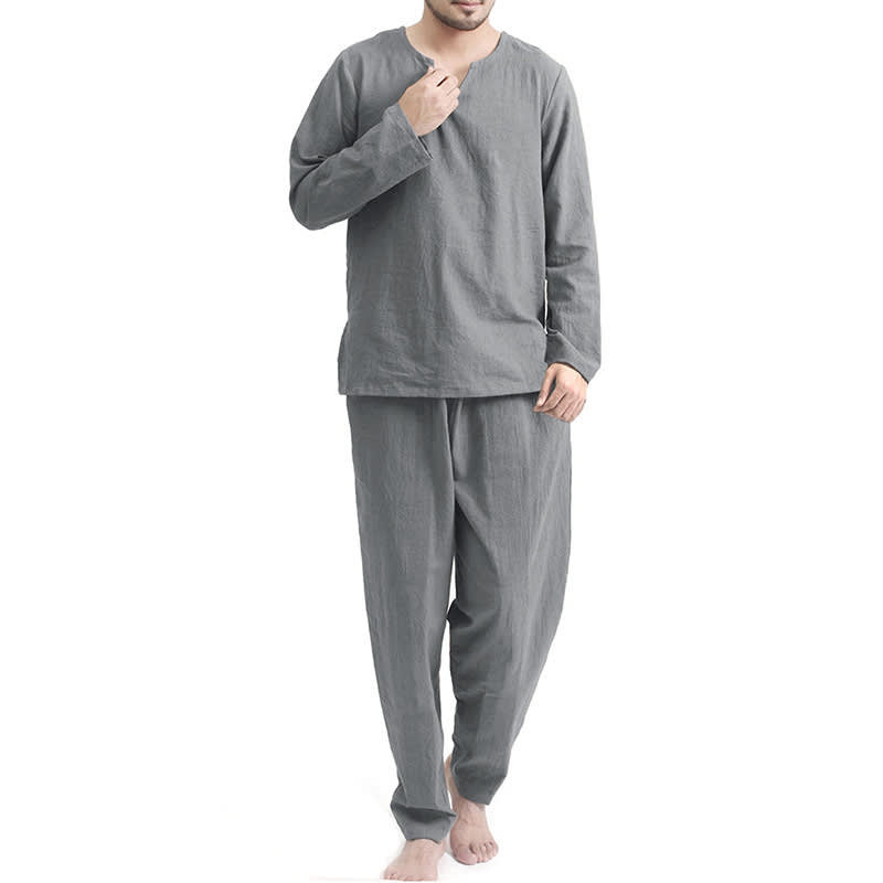 Casual Pajamas Two-piece Thin Breathable And Loose view 8