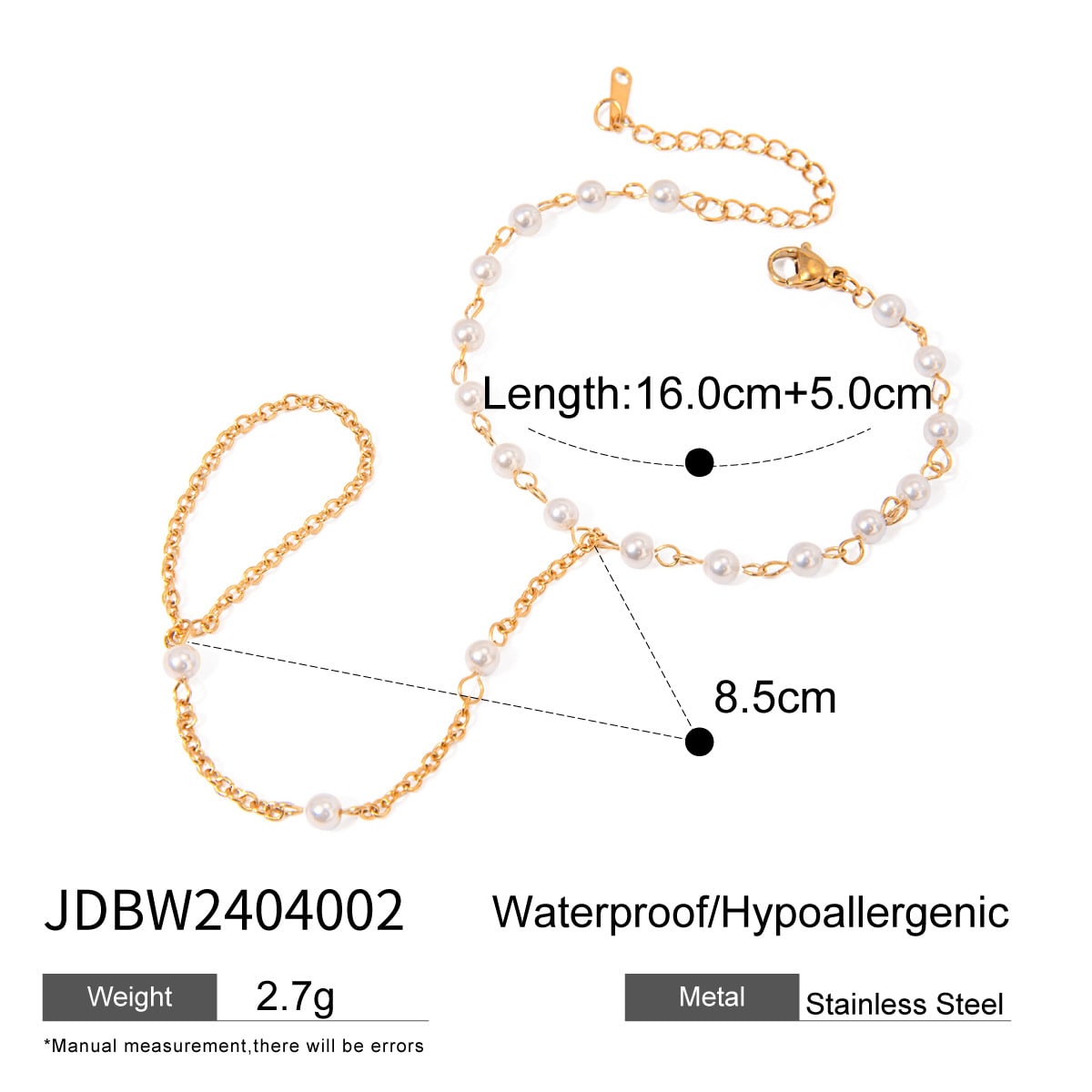 Trendy Simple Exquisite 18K Gold Stainless Steel Bracelet view 6