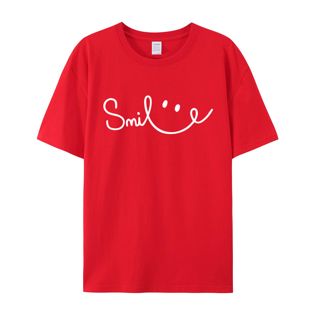 Women's Smiling Printed Cotton Short Sleeve view 22