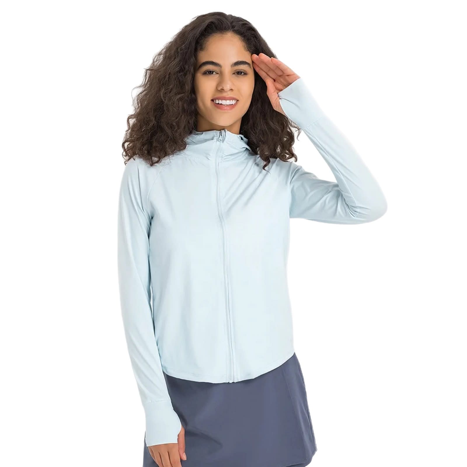 Lightweight UF50 Slimming And Short Sun Protection Clothing For Women view 4