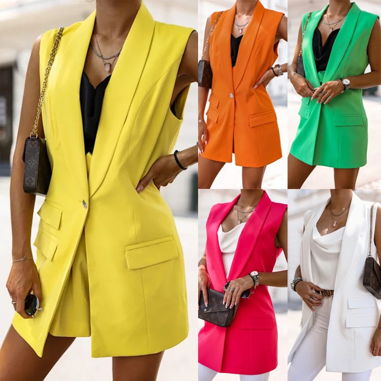Spring And Autumn New Mid-length Ladies' Vest Suit Jacket view 2