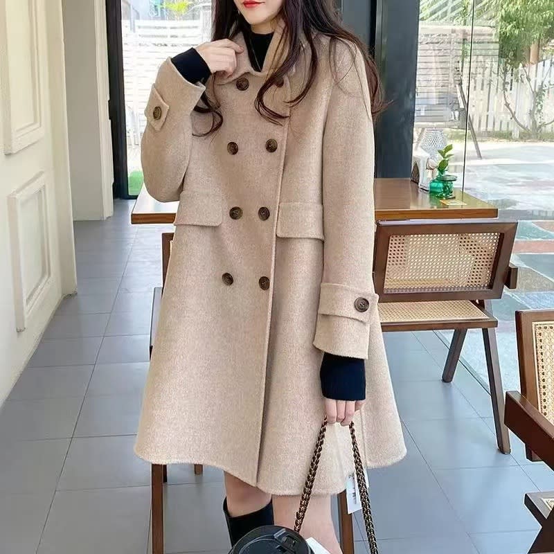 Mid-length Korean Style Doll Collar Autumn And Winter Woolen Woolen Coat view 5