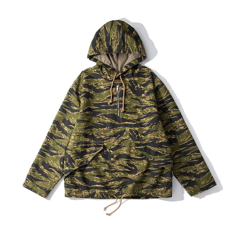 Hooded Camouflage Jacket Outdoor Parka Trench Coat view 7