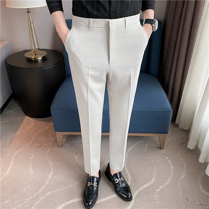 Men's Springsummer Draping Solid Color Casual Suit Pants Stretch Comfortable Suit Pants Trousers view 12