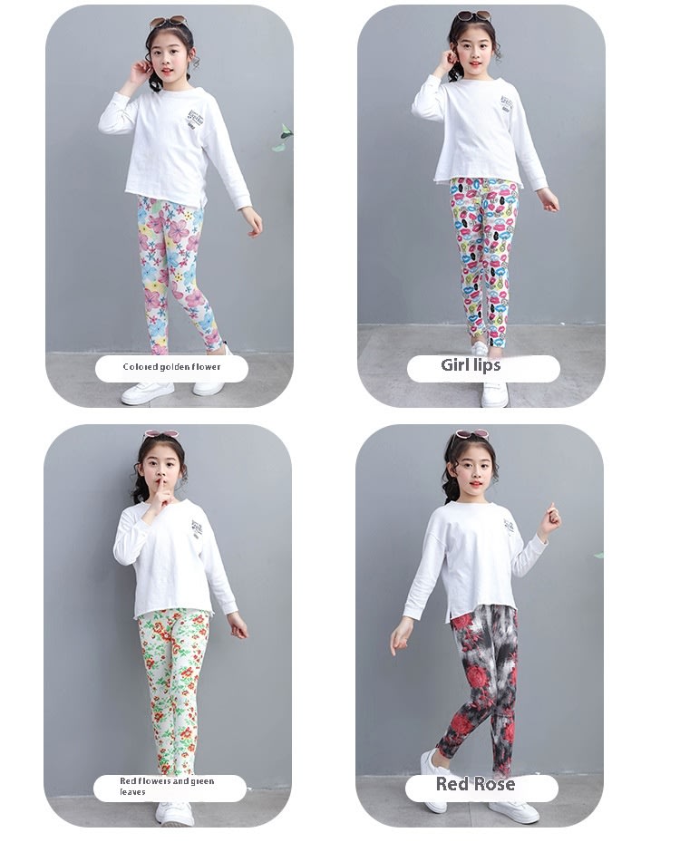 Leggings Modal Cropped Pants Outer Wear Girls' Stretch Tights Classical view 11