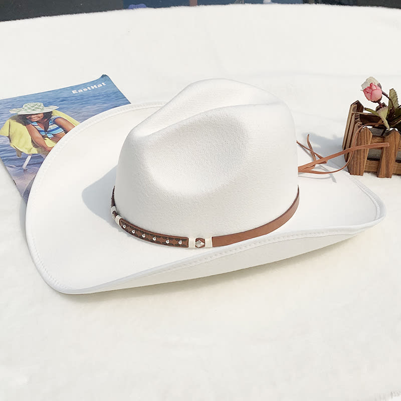 Men's Felt Riding Woolen Cowboy Hat view 5