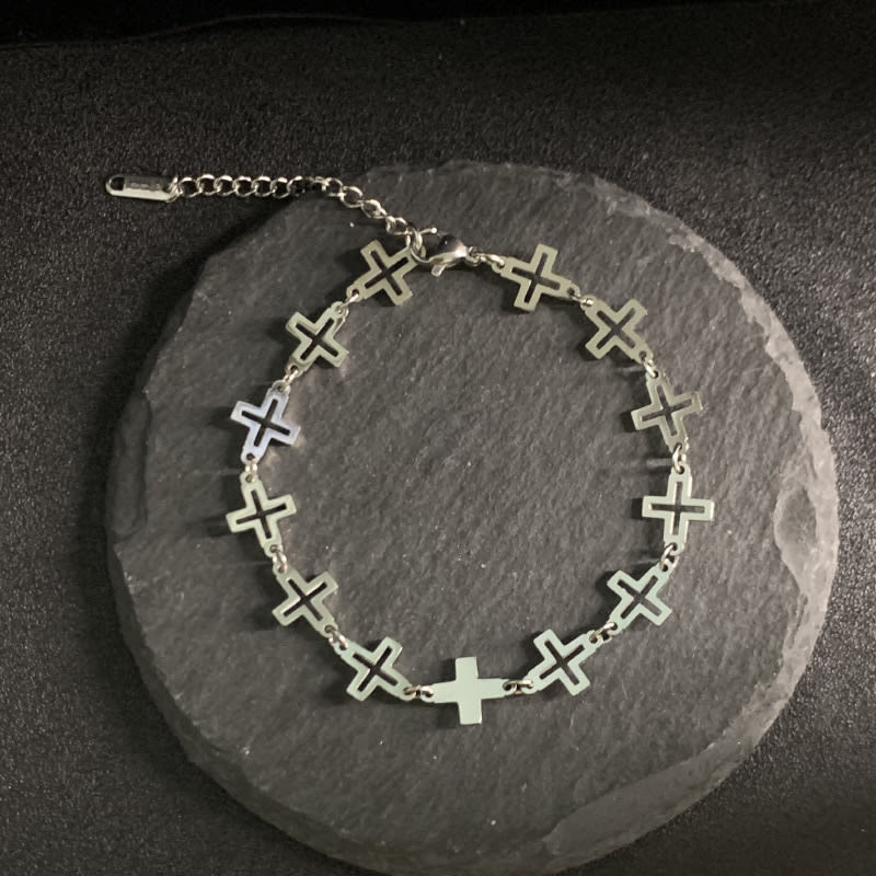 Cross Bracelet For Men And Women Retro Hip Hop view 3