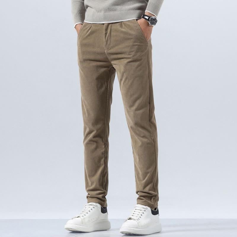 Corduroy Men's Casual Pants Straight Slim Fit view 9