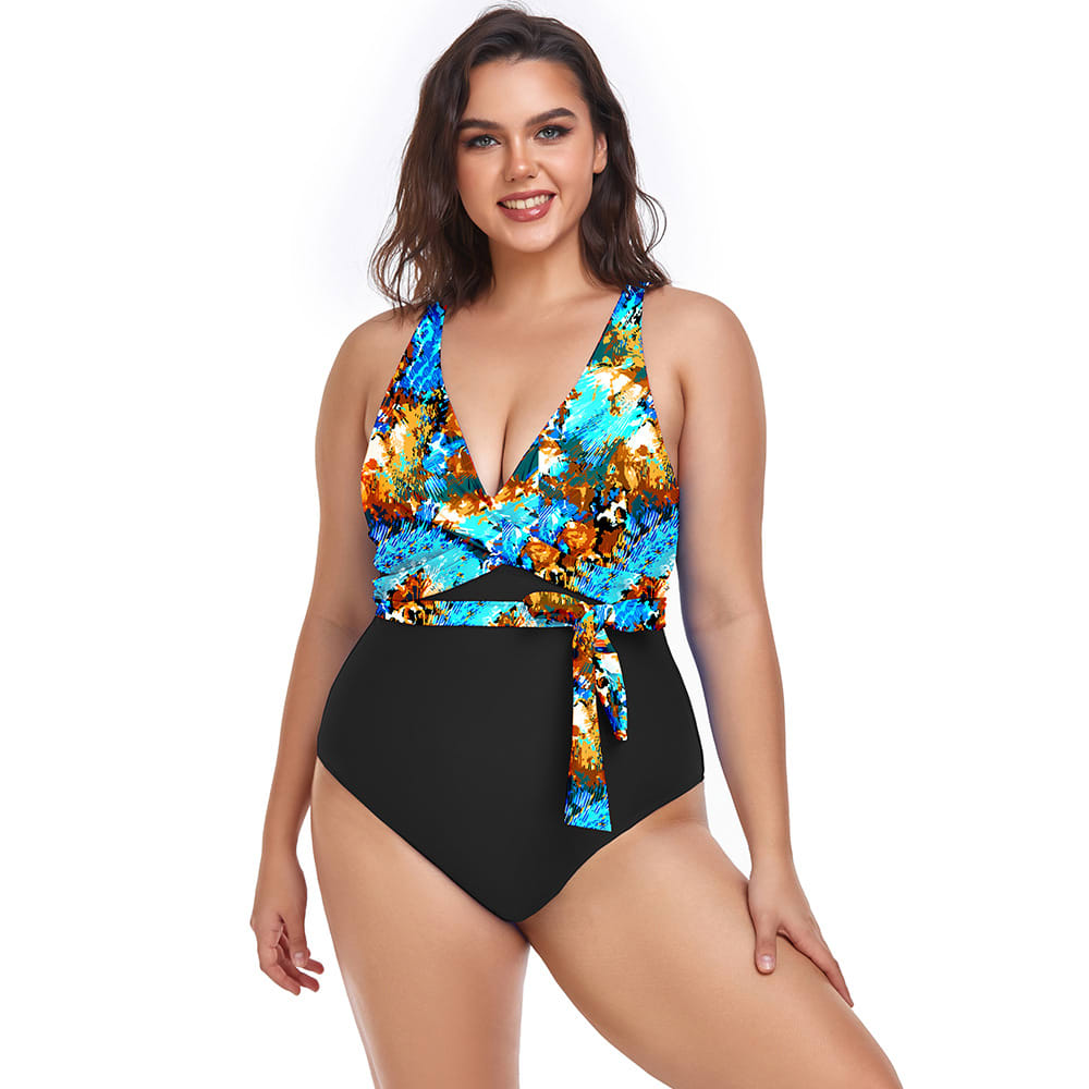 Women's Simple Casual Printed Sports One-piece Swimsuit view 8
