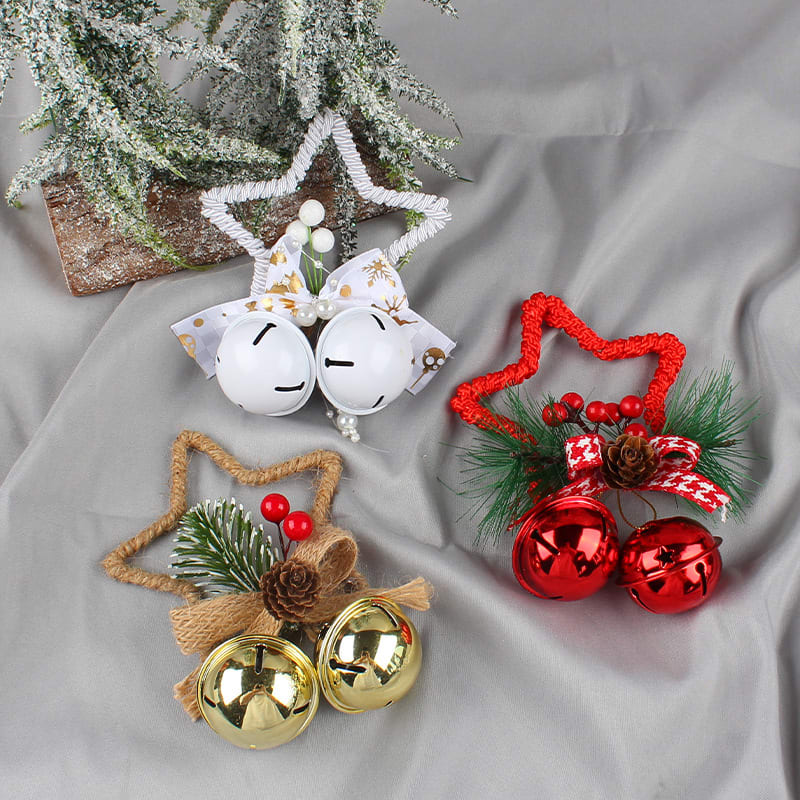Christmas Five-pointed Star Bell Accessories Pendant Christmas Tree Ornament For Christmas Party DIY view 4
