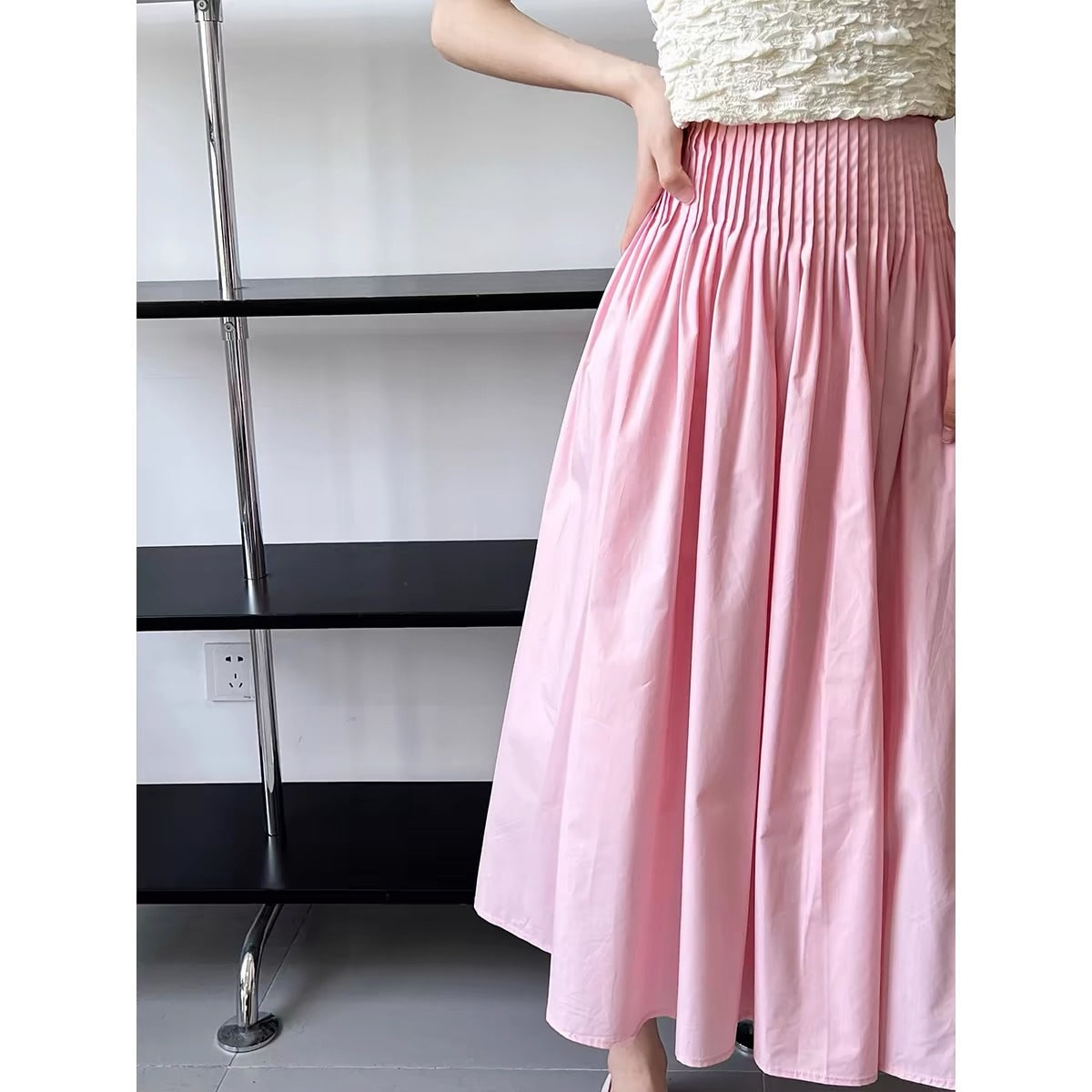 Niche Temperament Sweet Big Hem Umbrella Skirt view 3