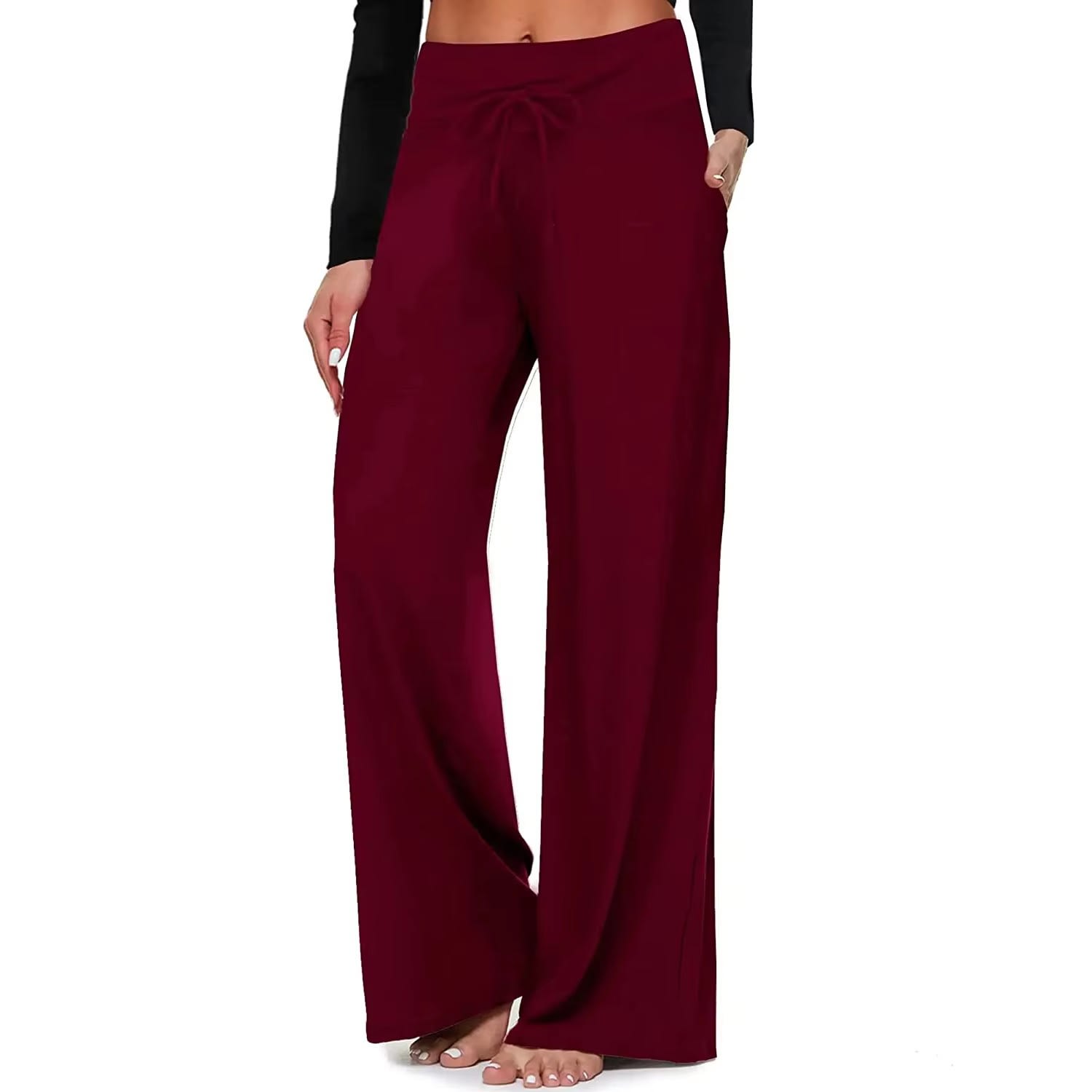 Women's Pajama Printed Wide-leg Pants High Waist view 5