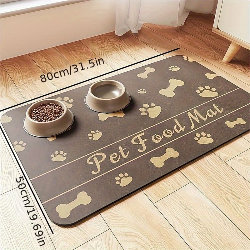 Simple Diatom Ooze Pet Absorbent Non-slip Placemat view 3