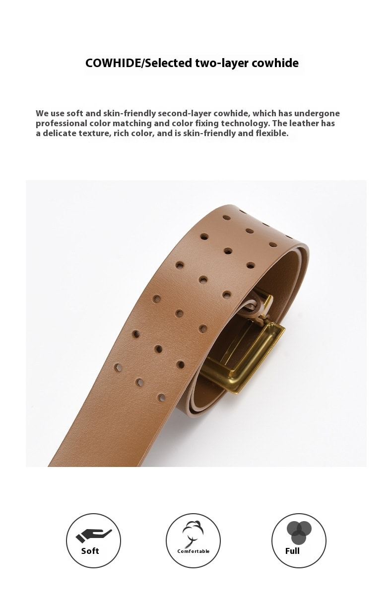 Three Button Waist Belt With Personalized Decorative Needle Buckle view 3