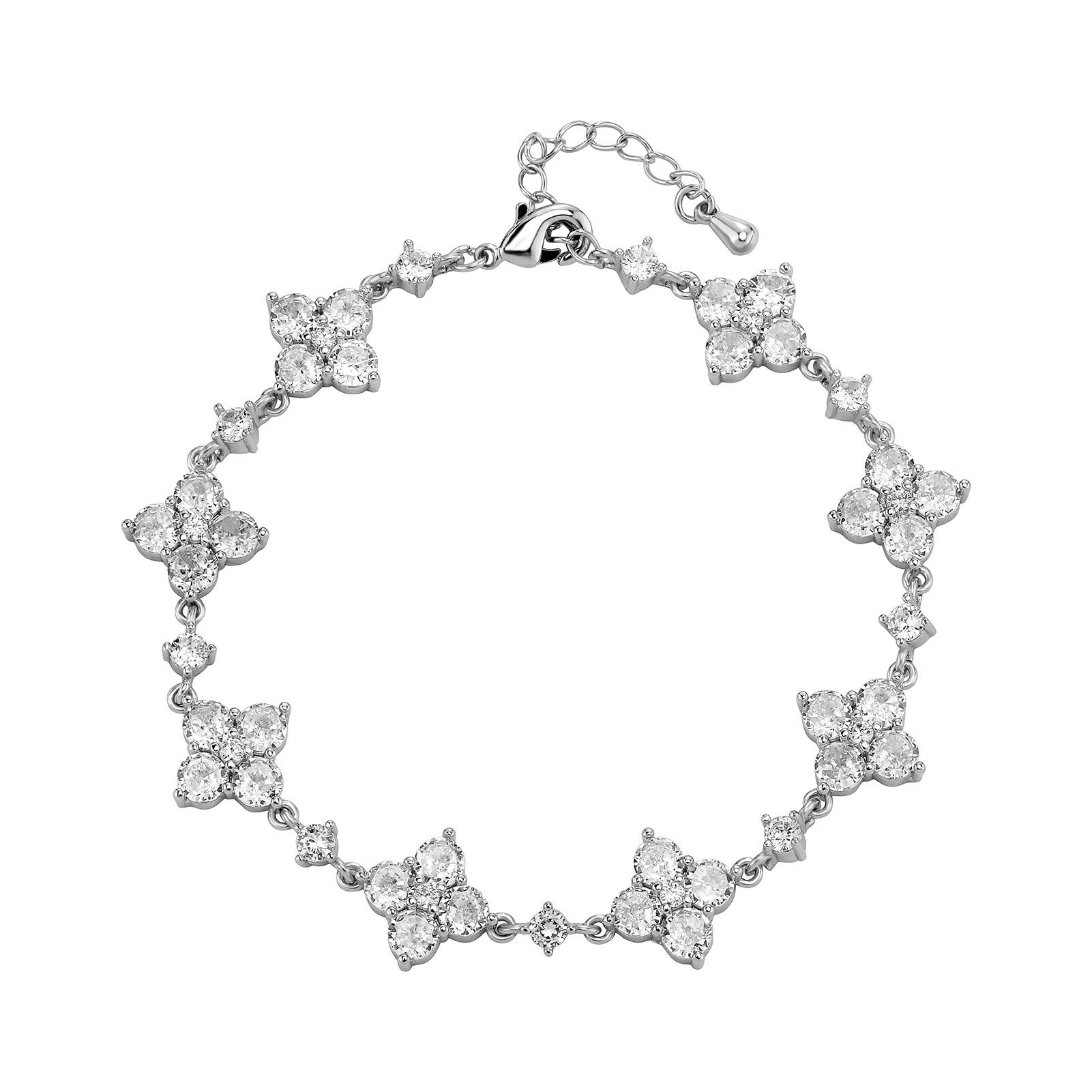 Flower Rhinestone Bracelet Light Luxury Sparking Zirconium High-grade Niche Bracelet Hand Jewelry view 12