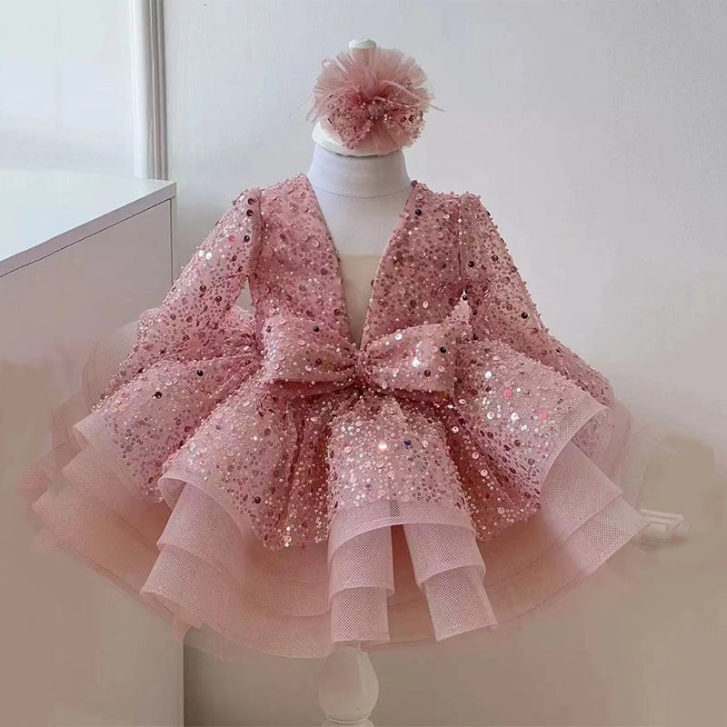 Western Style Girl Princess Dress Birthday Fluffy Bride Flower view 6